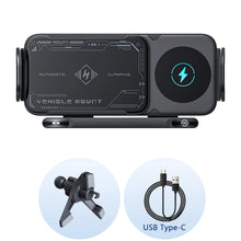 Universal Car Phone Holder with Wireless Charger | 15W Fast Charging | Electric Auto-Rotation | MagSafe | Zonix Lifestyle