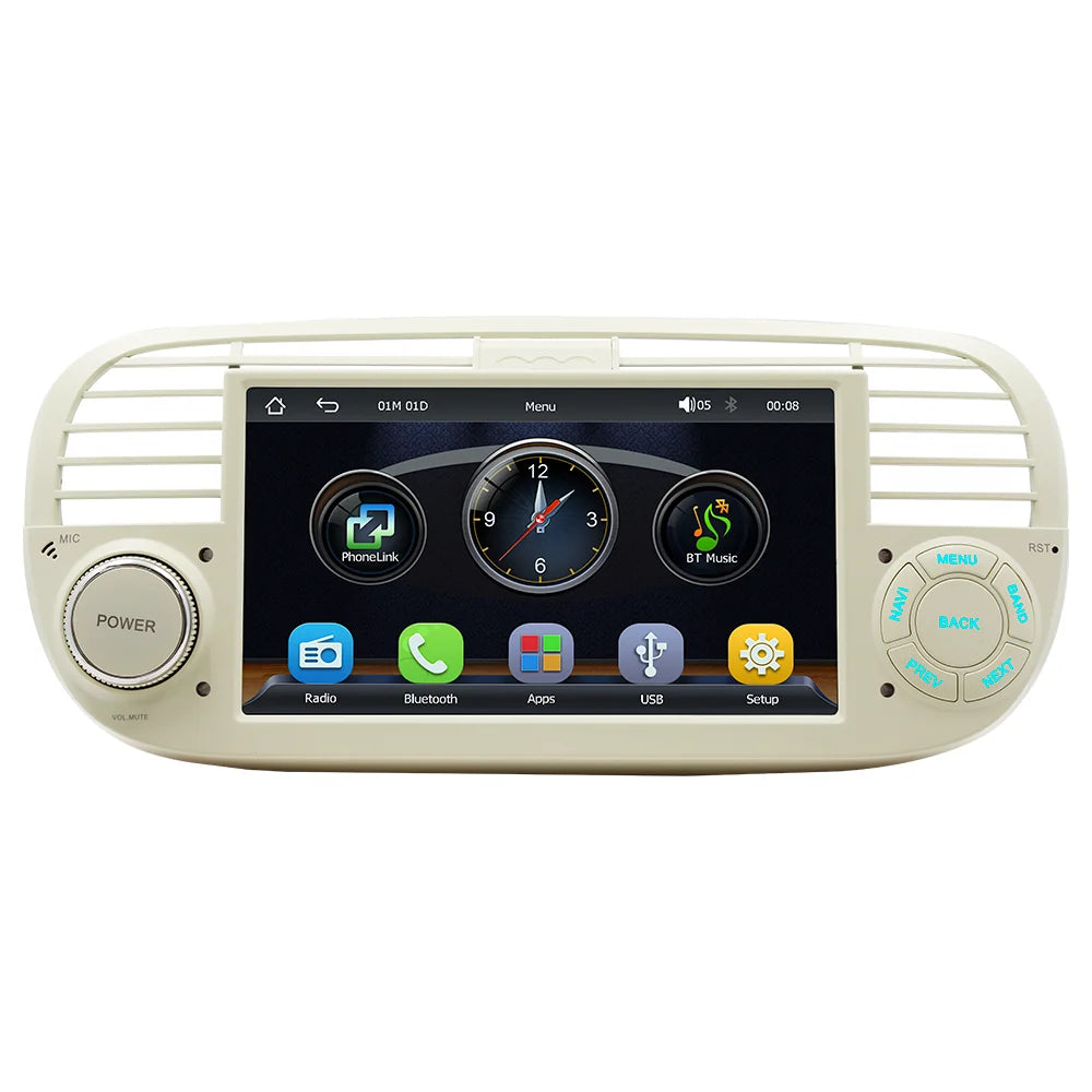 7-Inch CarPlay Car Radio for Fiat 500 & Abarth 2007-2015 | Wireless CarPlay & Android Auto | MP5 Player