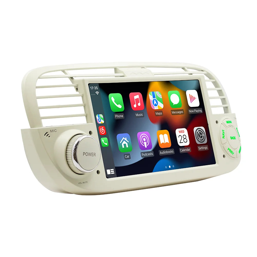 7-Inch CarPlay Car Radio for Fiat 500 & Abarth 2007-2015 | Wireless CarPlay & Android Auto | MP5 Player