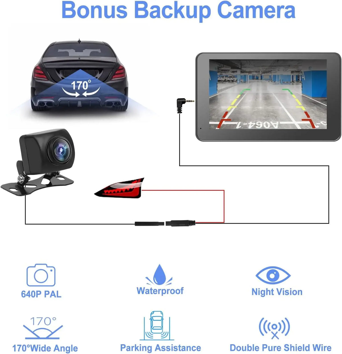 10.26" Portable CarPlay Screen | Wireless Apple CarPlay & Android Auto | Dash Cam | Touch Screen