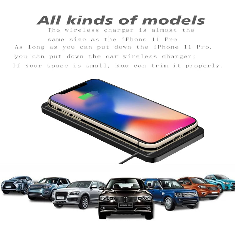 Wireless Car Charger Pad 15W Qi Fast Charging | Zonix Lifestyle