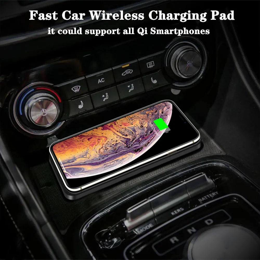 15W Fast Car Wireless Charging Pad | Anti-Slip Mat | Multi-Device | USB & Type-C | Zonix Lifestyle