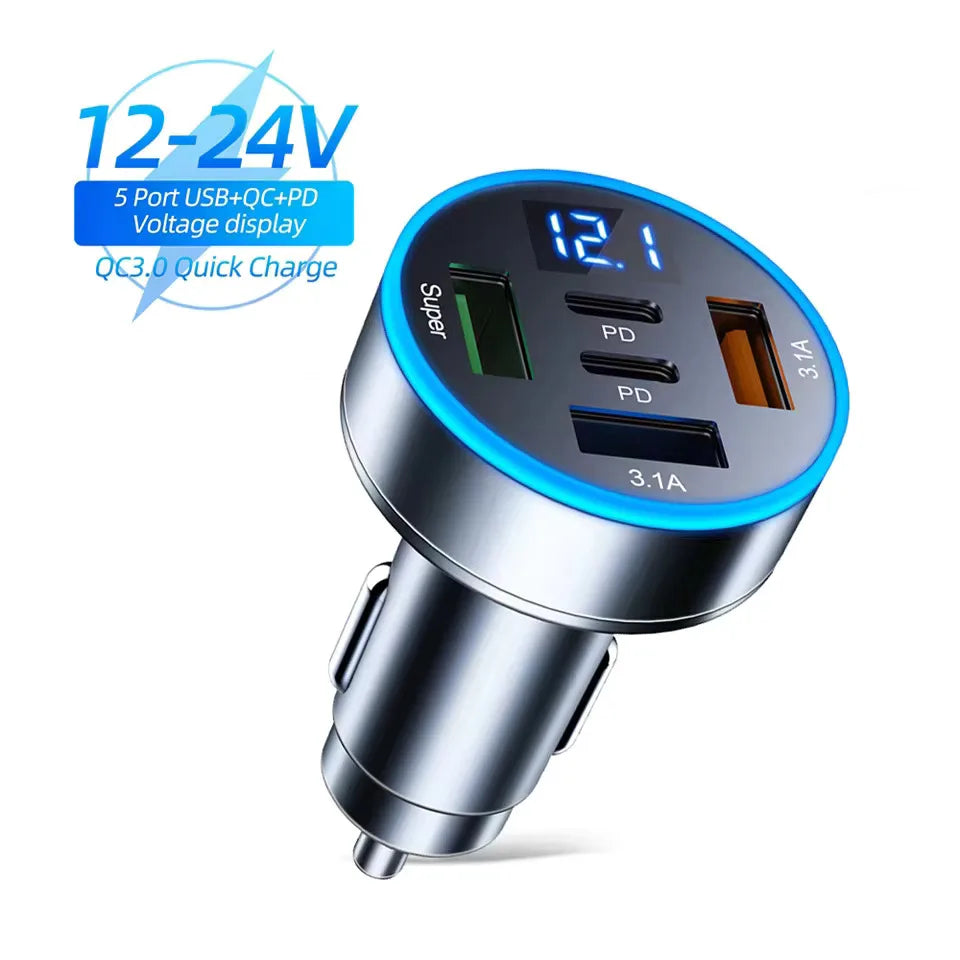 250W 5-Port Car Charger | Zonix Lifestyle