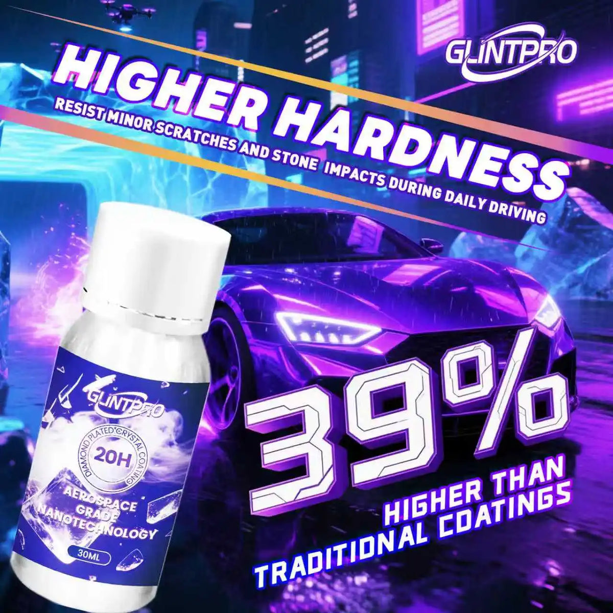 20H Ceramic Car Paint Coating High Gloss Hydrophobic Protection 30ml | Zonix Lifestyle