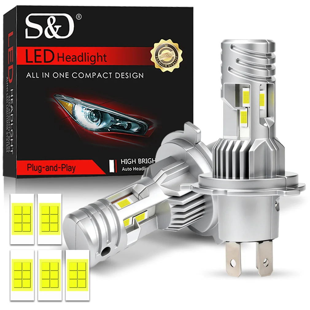 H4 LED Canbus Headlight Bulbs 150W 30000LM High Low Beam | Zonix Lifestyle