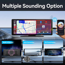 10.26" Portable CarPlay Screen | Wireless Apple CarPlay & Android Auto | Dash Cam | Touch Screen