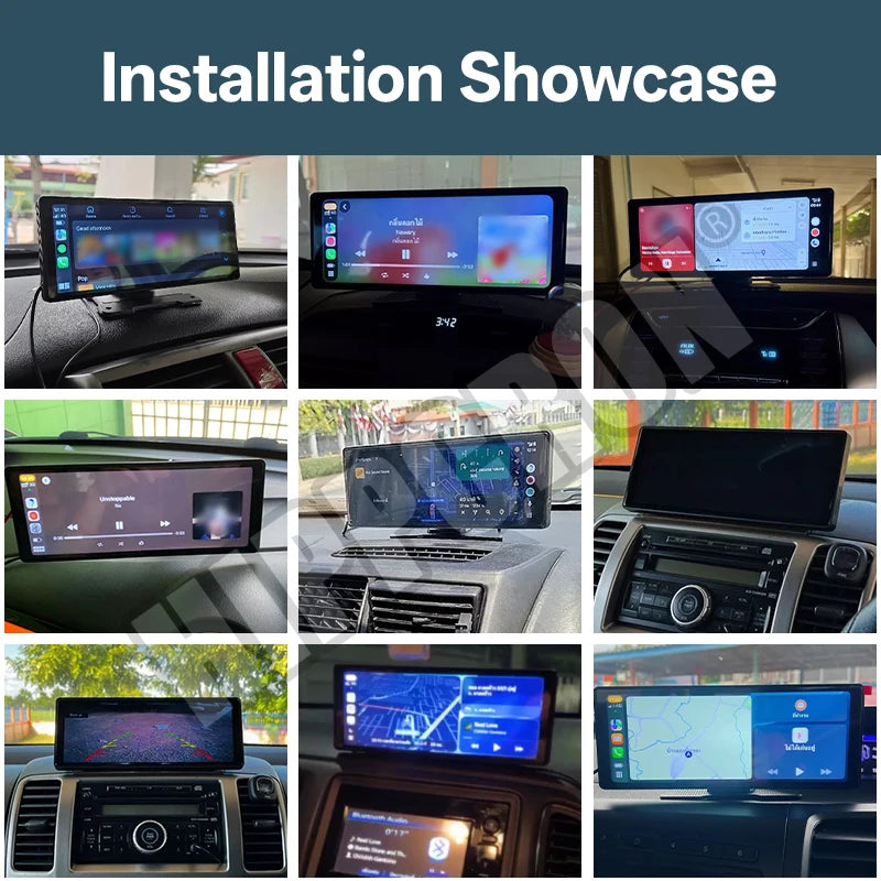 10.26-Inch Car Monitor | Wireless CarPlay & Android Auto | Bluetooth AUX USB | In-Dash Screen