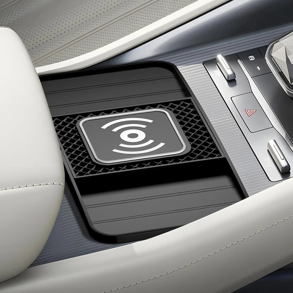 15W Fast Wireless Charging Pad | Non-Slip Car Storage Mat | USB & Type-C | Universal Phone Compatibility | Zonix Lifestyle