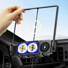 Universal Car Phone Holder with Wireless Charger | 15W Fast Charging | Electric Auto-Rotation | MagSafe | Zonix Lifestyle