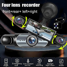 4-Channel Dash Camera 1080P | Front, Rear, Left & Right Recording