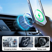 Baseus Magnetic Wireless Car Charger & Phone Holder 15W Fast Charging with LED Light | Zonix Lifestyle