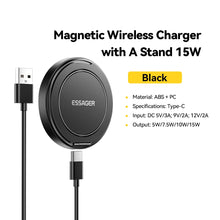 Essager Magnetic Wireless Charger with Holder | 15W Fast Charging | iPhone 16 15 14 13 | AirPods | Zonix Lifestyle