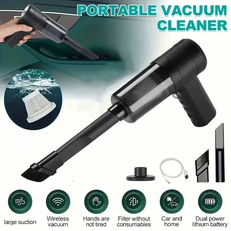 Handheld Wireless Car Vacuum Cleaner | 120W Portable | HEPA Filter | USB-C Charging
