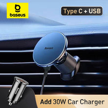 Baseus Magnetic Wireless Car Charger & Phone Holder 15W Fast Charging with LED Light | Zonix Lifestyle