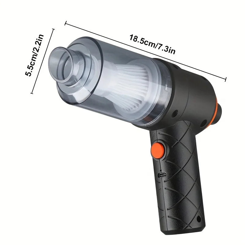 Car Mounted Wireless Vacuum Cleaner | Portable Handheld | Washable Filter | Blow & Suction | Zonix Lifestyle