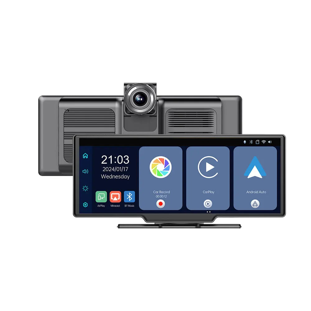 10-Inch Universal Wireless CarPlay & Android Auto Touchscreen | Portable Car Screen | Netflix & YouTube