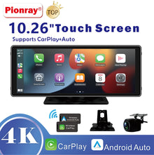 10.26" Portable CarPlay Screen | Wireless Apple CarPlay & Android Auto | Dash Cam | Touch Screen