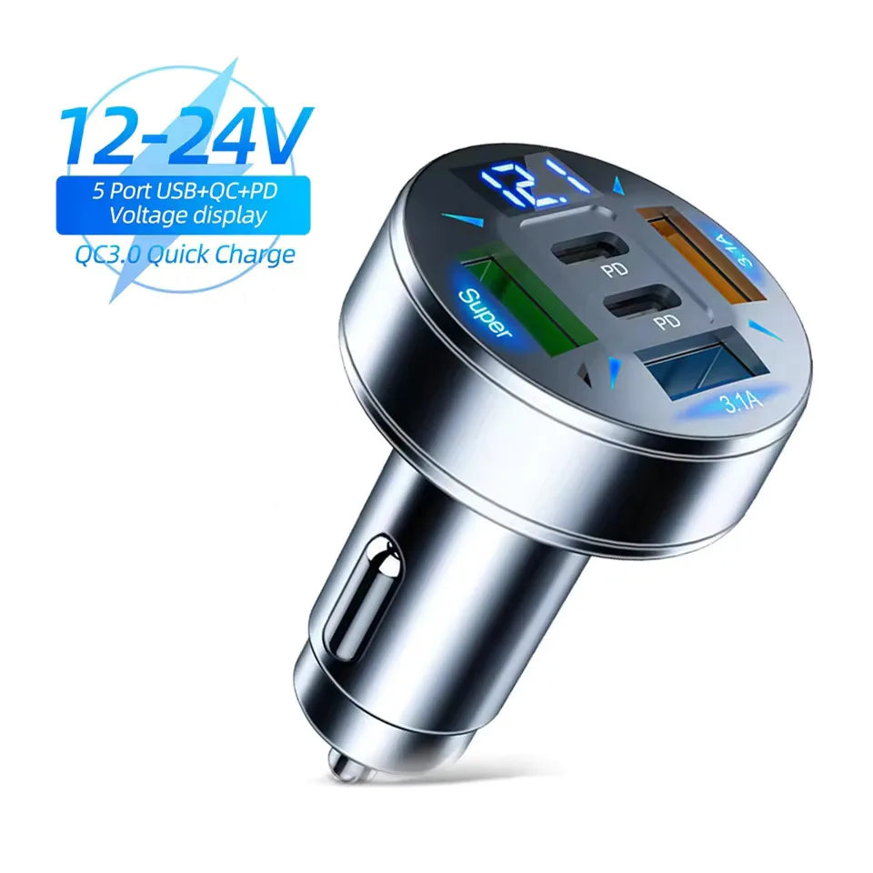 250W 5-Port Car Charger | Zonix Lifestyle
